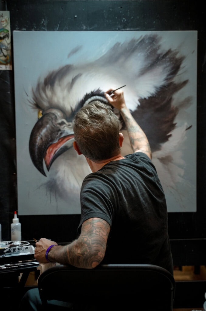 Greg “CRAOLA” Simkins during Richmond Tattoo & Arts Convention