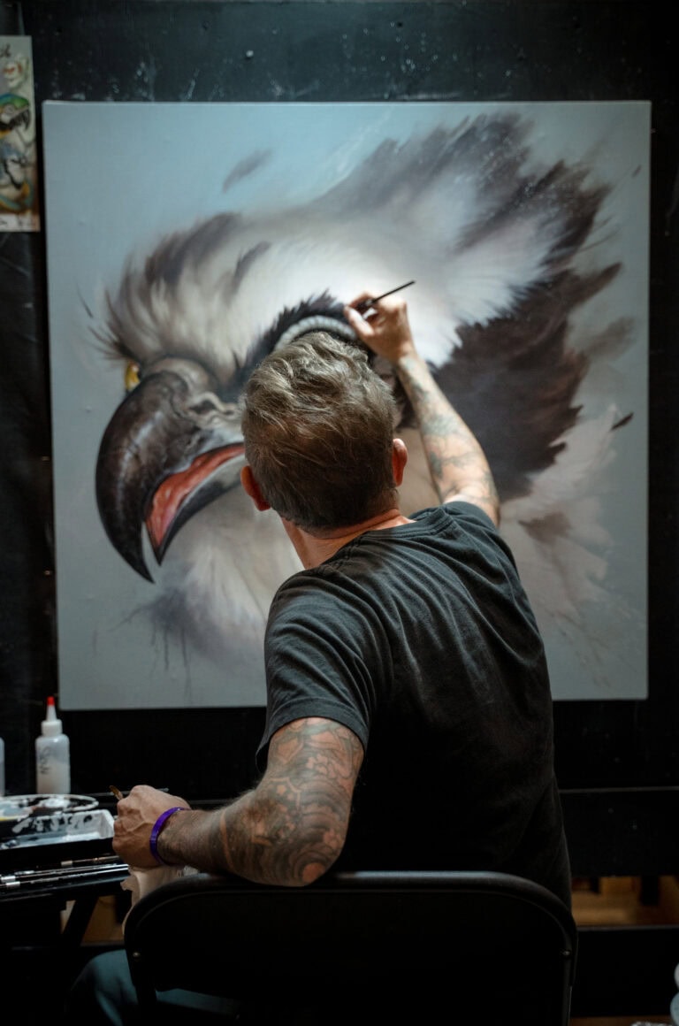 Greg “CRAOLA” Simkins during Richmond Tattoo & Arts Convention